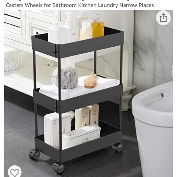 Black 3 tiered cart from Amazon - Picture 1 of 5